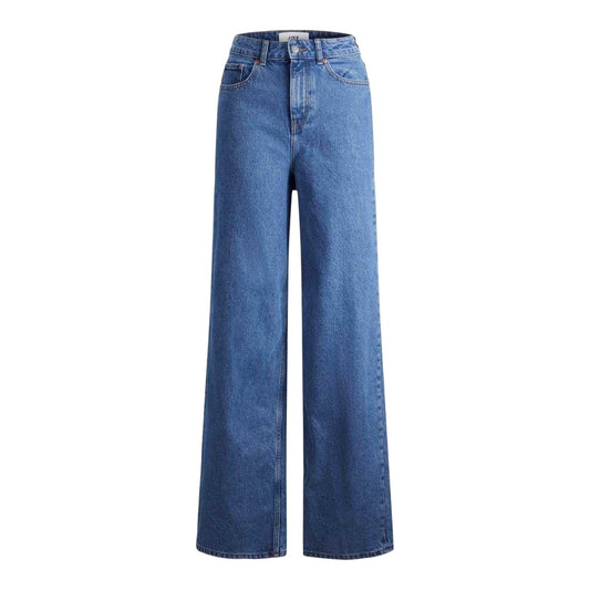 Medium Blue - Front - JJXX Womens-Ladies Wide Leg Jeans