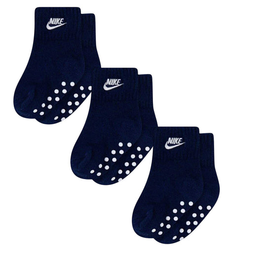 Blue - Front - Nike Baby Socks (Pack of 3)