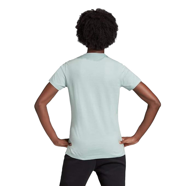 Blue - Side - Adidas Womens-Ladies Essentials Logo T-Shirt