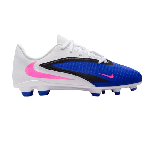 Blue-White-Pink - Front - Nike Childrens-Kids Phantom 6 Phantom Football Boots