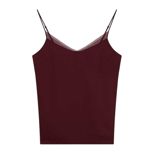 Oxblood - Front - Ted Baker Womens-Ladies Chiffon Lightweight Vest Top