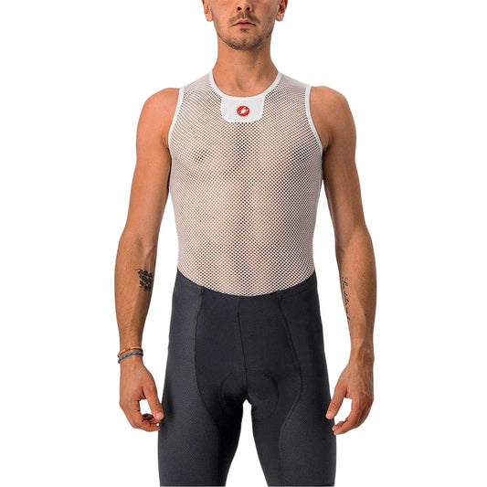 White - Front - Castelli Mens Core Sleeveless Base Layer Top