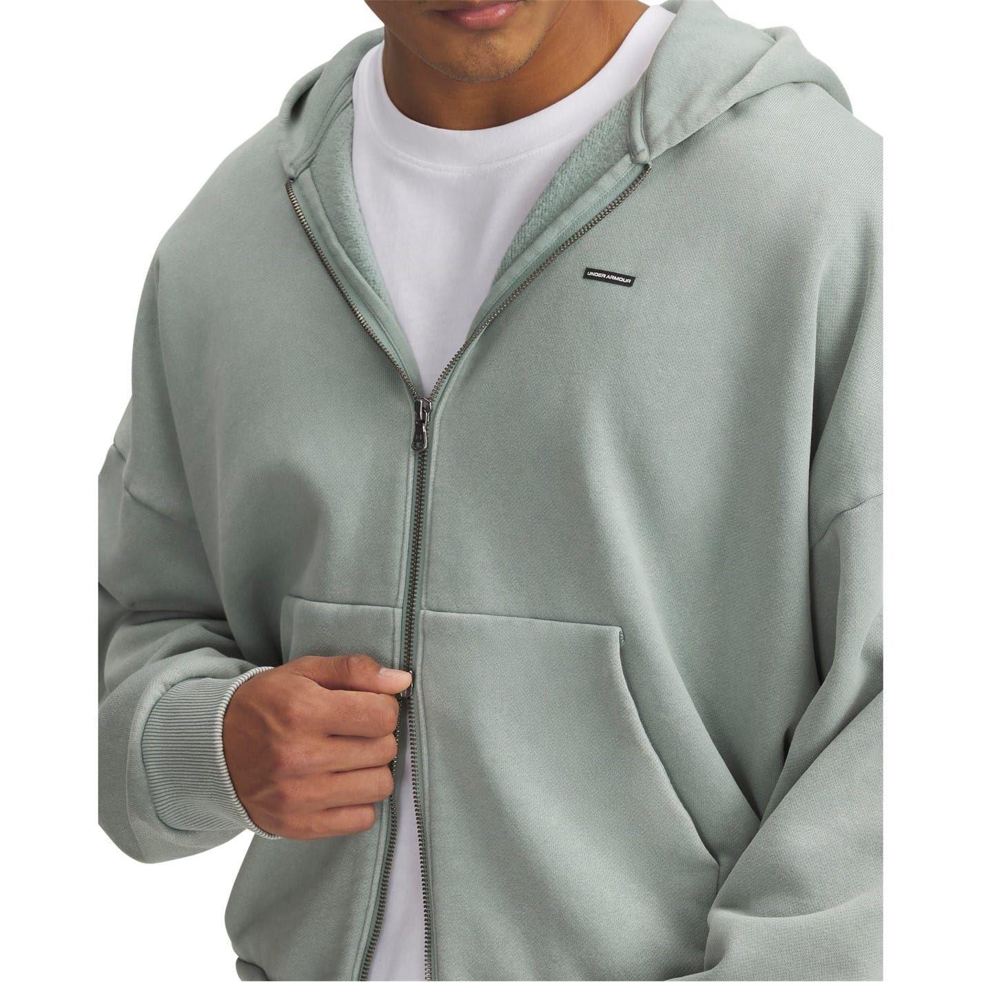Green - Side - Under Armour Mens Fleece Hoodie