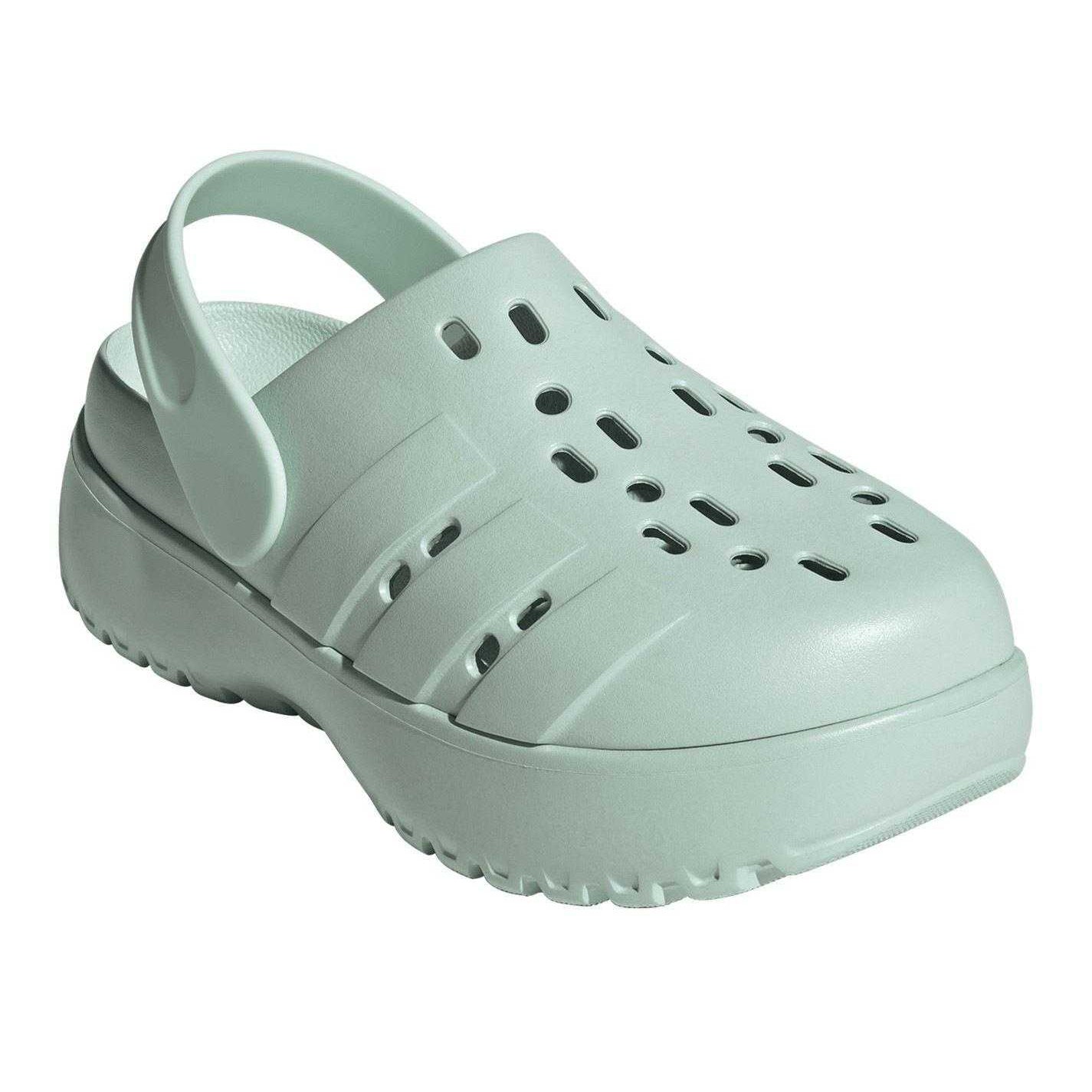 Blue - Lifestyle - Adidas Womens-Ladies Adilette Platform Clogs