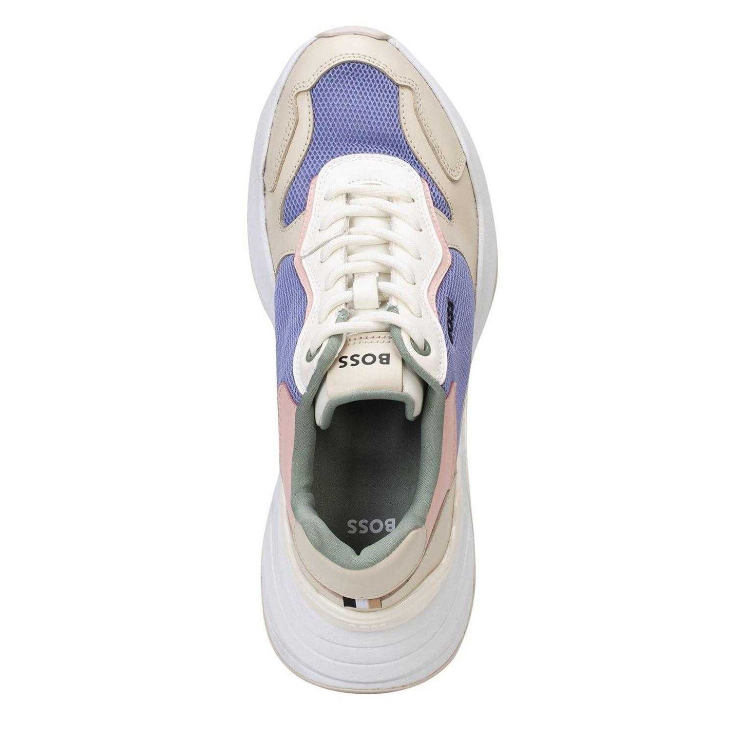 Purple - Side - Boss Womens-Ladies Noa Leather Trainers