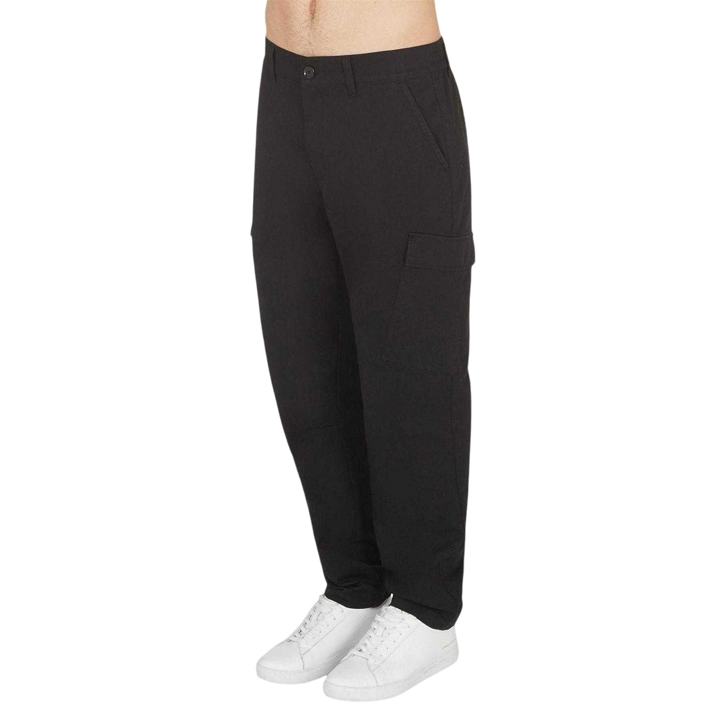 Black - Side - Armani Exchange Mens Cargo Trousers