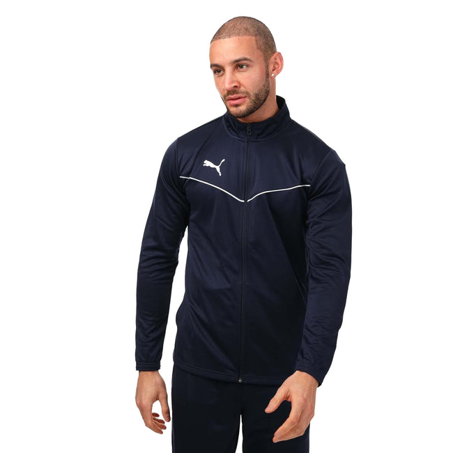 Navy - Front - Puma Mens Team Rise Polyester Training Jacket