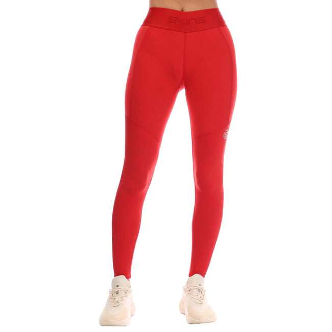 Red - Front - Skins Womens-Ladies Series-3 Thermal Long Leggings