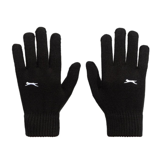 Black Print - Front - Slazenger Unisex Adult Knitted Gloves