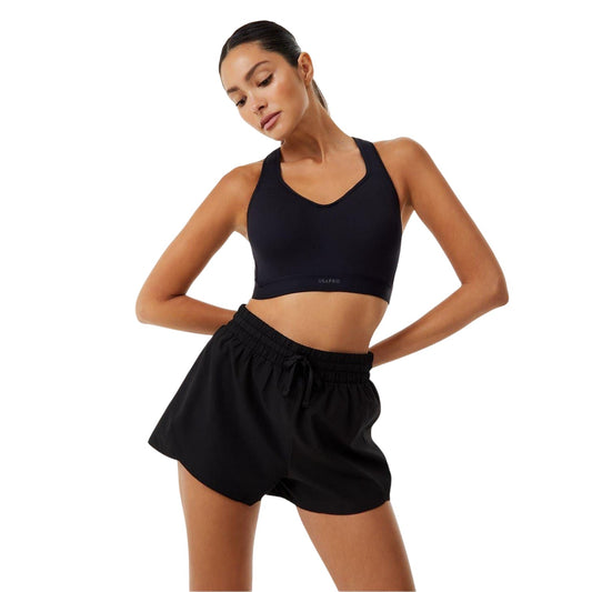 Black - Front - USA Pro Womens-Ladies High Support Sports Bra
