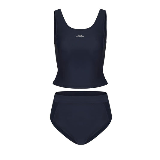 Navy - Front - Slazenger Womens-Ladies Tankini Set