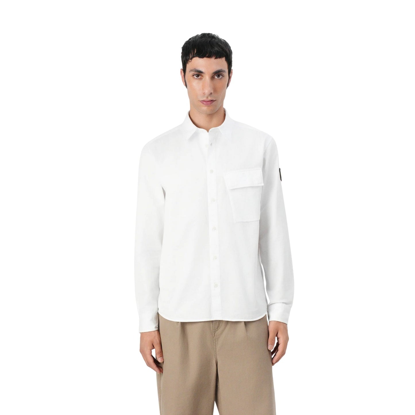 White - Lifestyle - Belstaff Mens Cotton Shirt