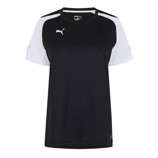 Black-White - Front - Puma Womens-Ladies Speed Short-Sleeved T-Shirt