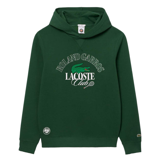 Green - Front - Lacoste Unisex Adult Roland Garros Edition Hoodie