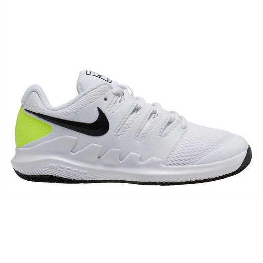 White-Black - Front - Nike Childrens-Kids Vapor X Tennis Shoes