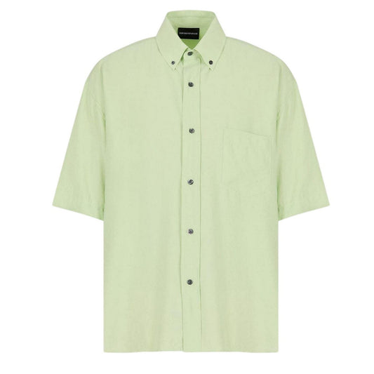 Green - Front - Emporio Armani EA7 Mens Short-Sleeved Shirt