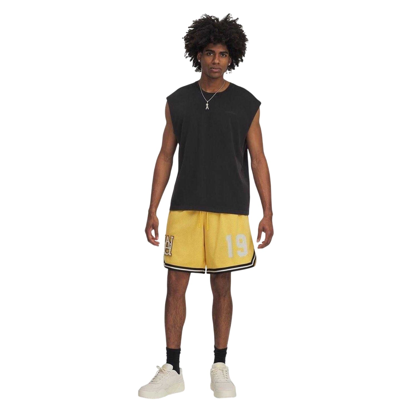 Yellow - Side - Under Armour Mens Basketball Shorts