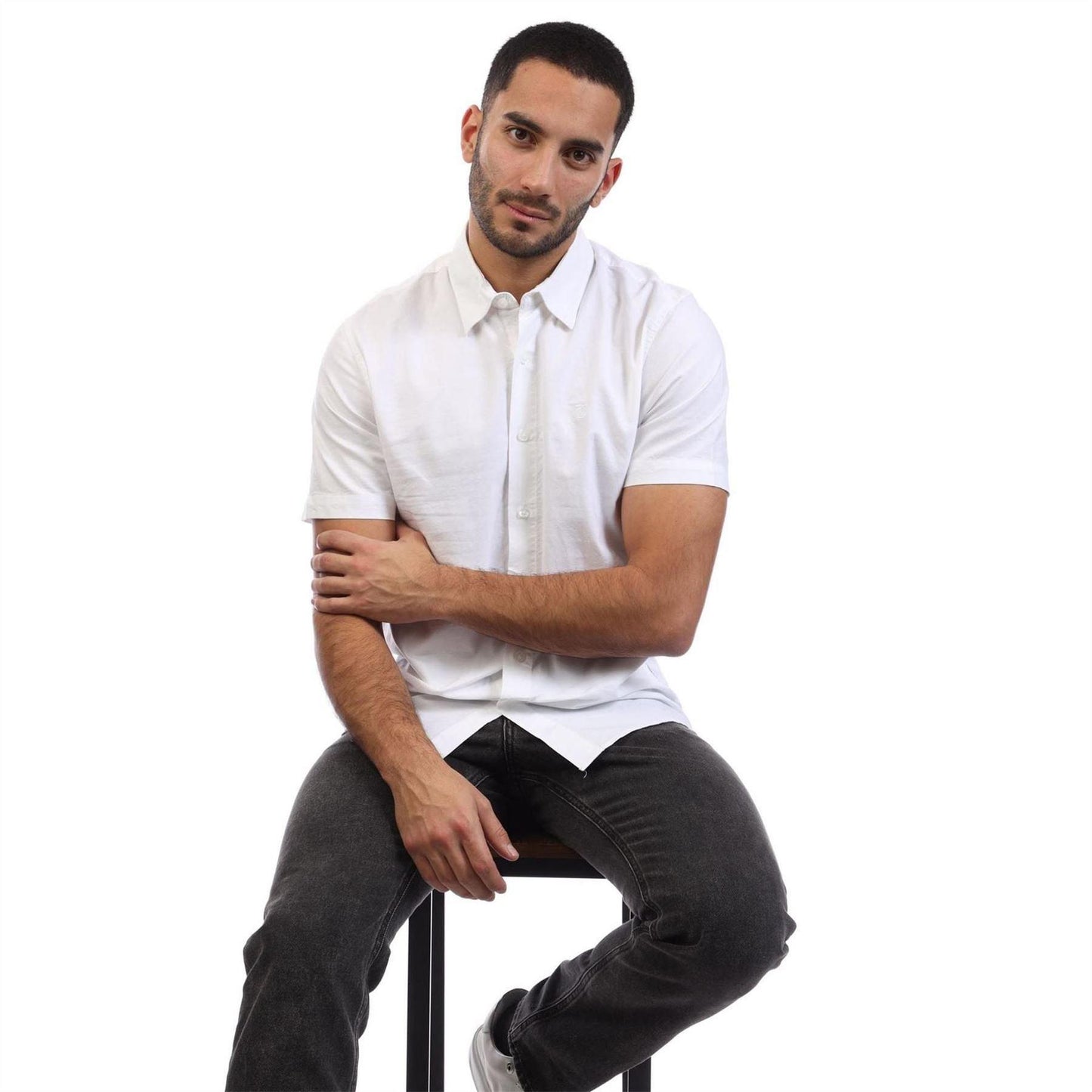 White - Lifestyle - Peter Werth Mens Church Short-Sleeved Shirt