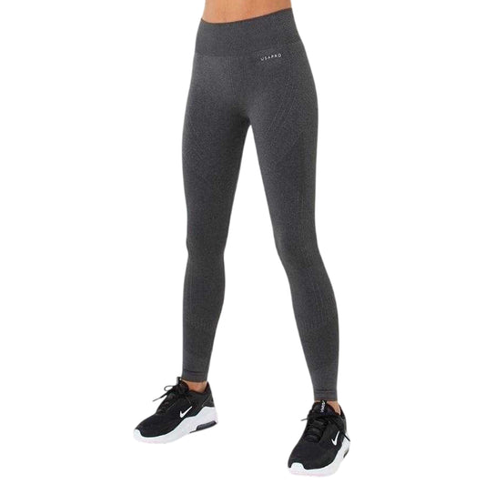 Charcoal - Front - USA Pro Womens-Ladies Seamless High Rise Leggings