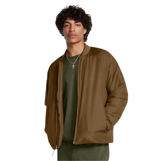 Brown - Front - Under Armour Mens Unstoppable Bomber Jacket
