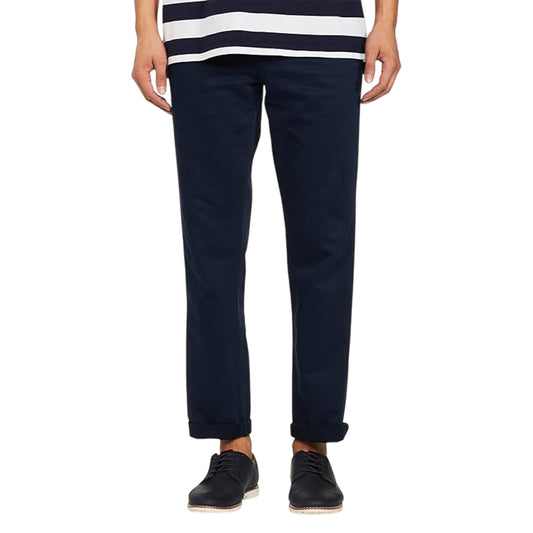 Navy - Front - Howick Mens Chino Regular Trousers