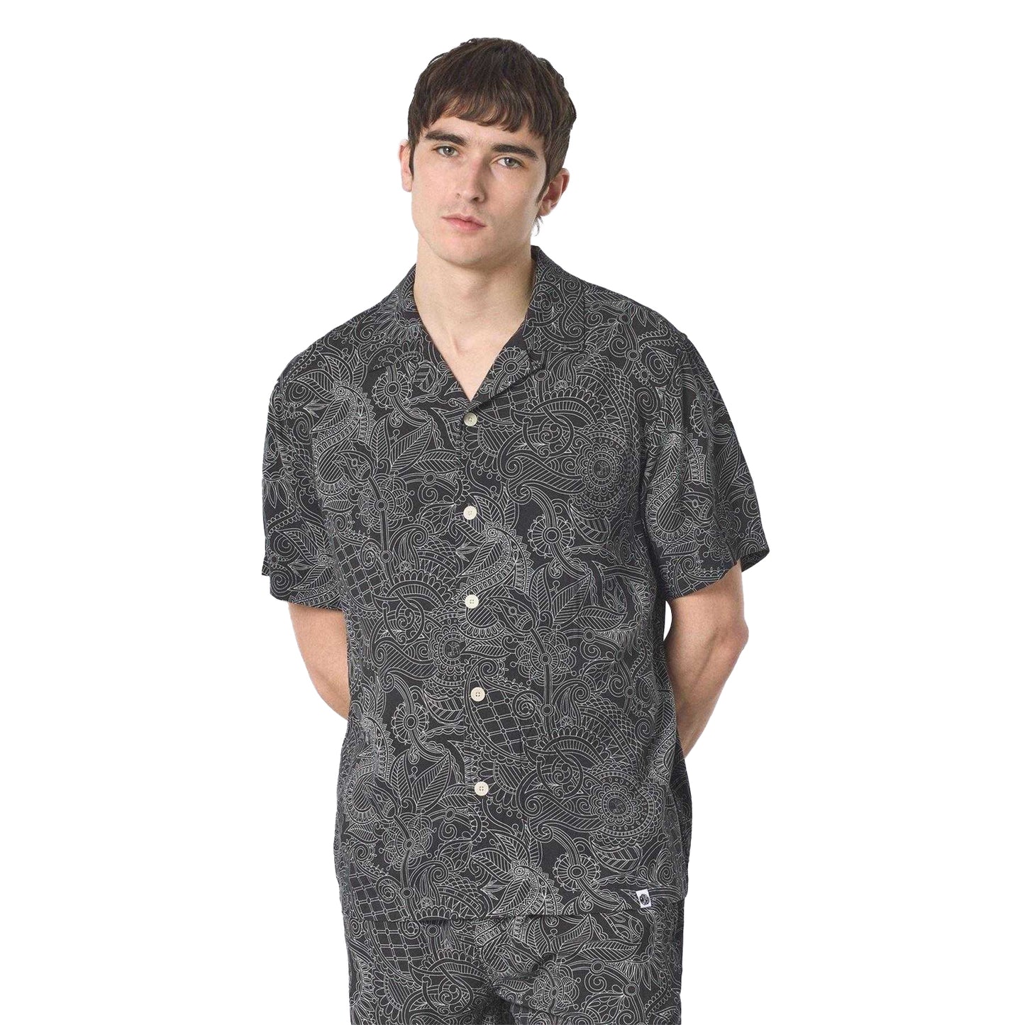 Black - Lifestyle - Pretty Green Mens Reson Paisley Shirt