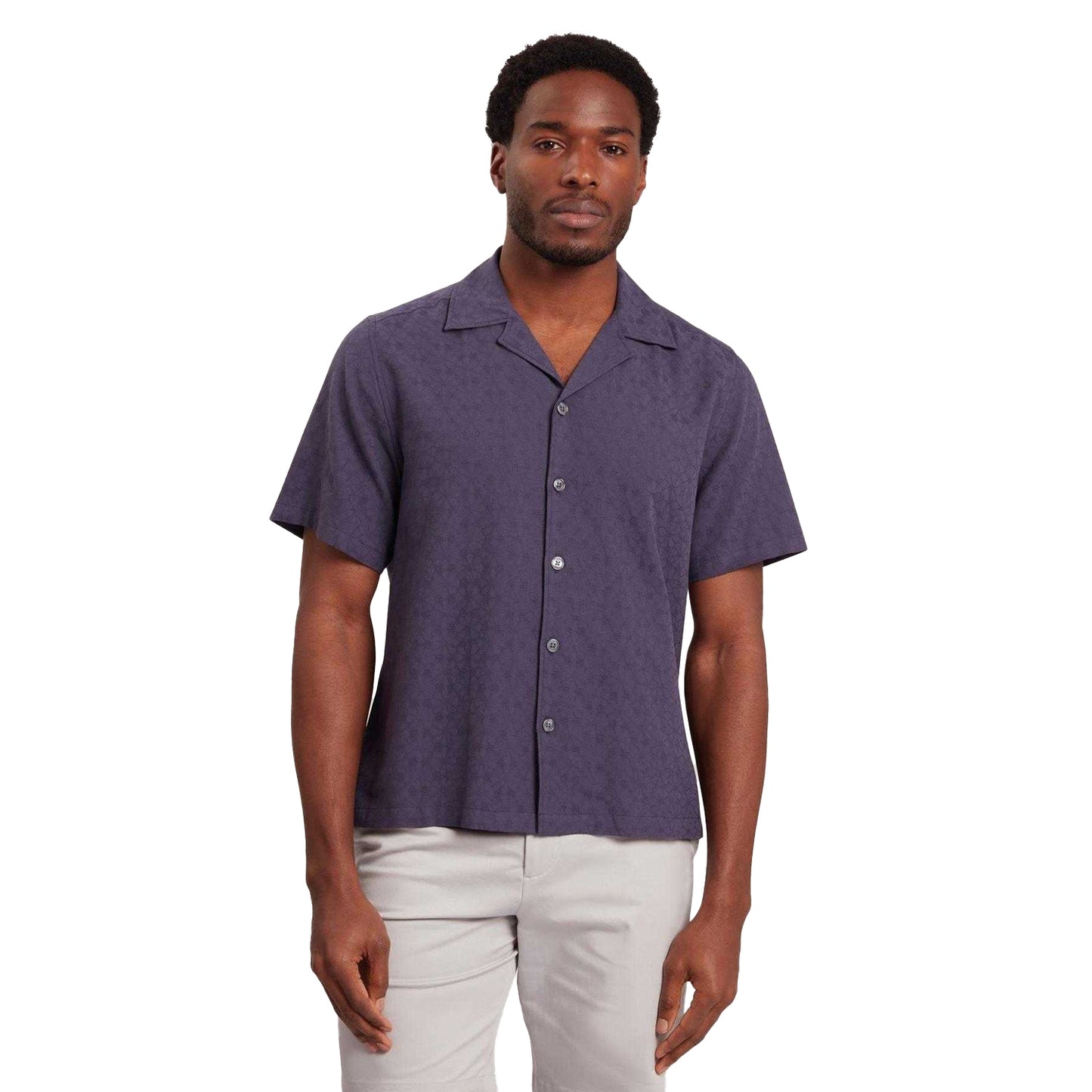 Navy - Lifestyle - Ted Baker Mens Patterned Relaxed Fit Shirt