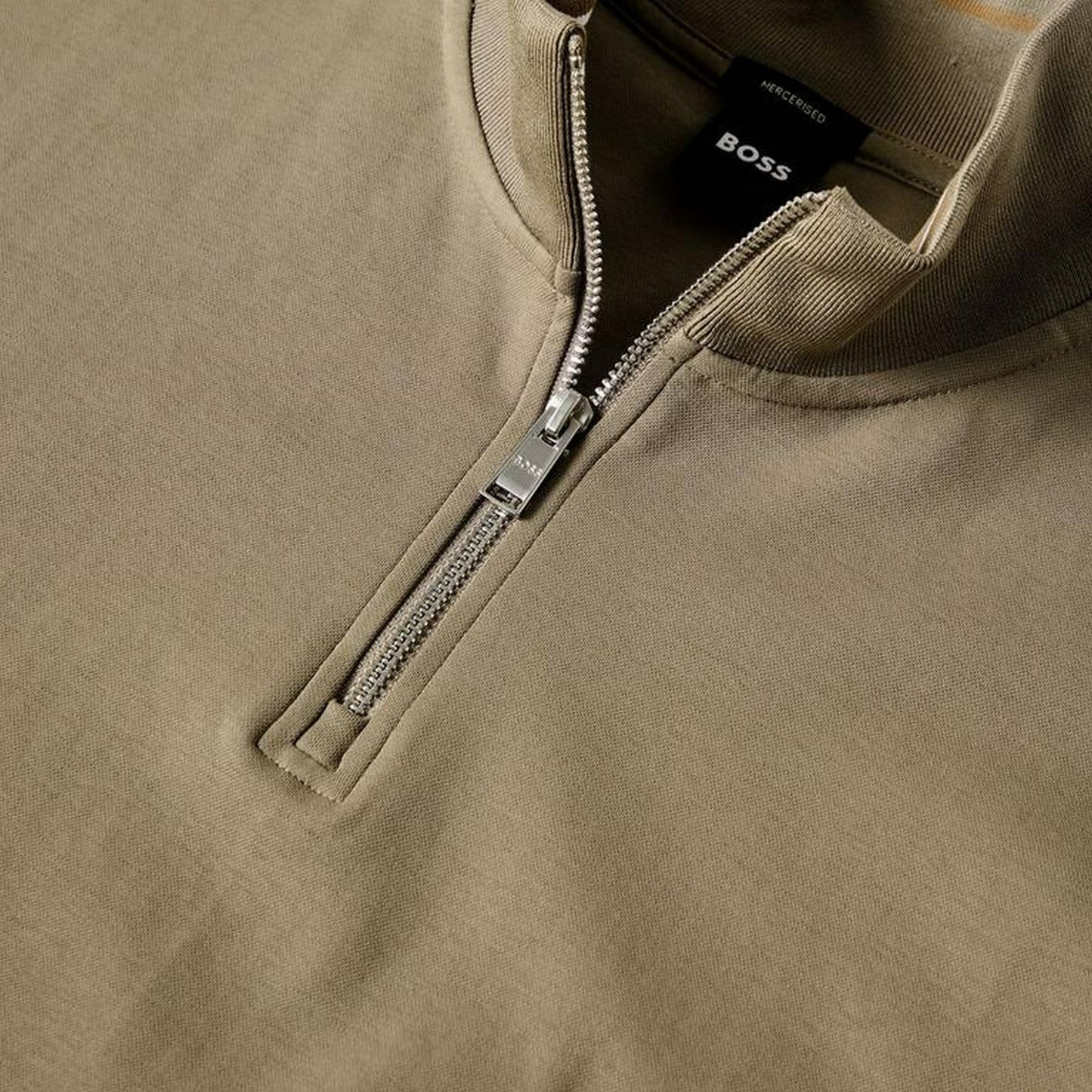 Brown - Side - Boss Mens Stimmann Fleece Top