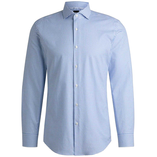 Pastel Blue - Front - Boss Mens H-Hank Shirt