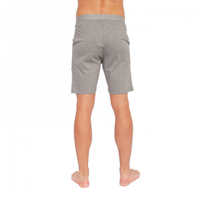 Grey - Side - Tommy Hilfiger Mens Jersey Lounge Shorts