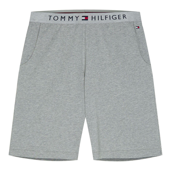Grey - Front - Tommy Hilfiger Mens Jersey Lounge Shorts