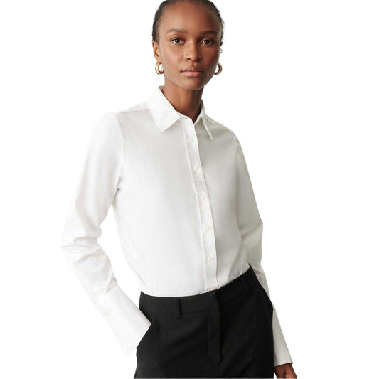 White - Front - Finery Womens-Ladies Dillon Long-Sleeved Shirt