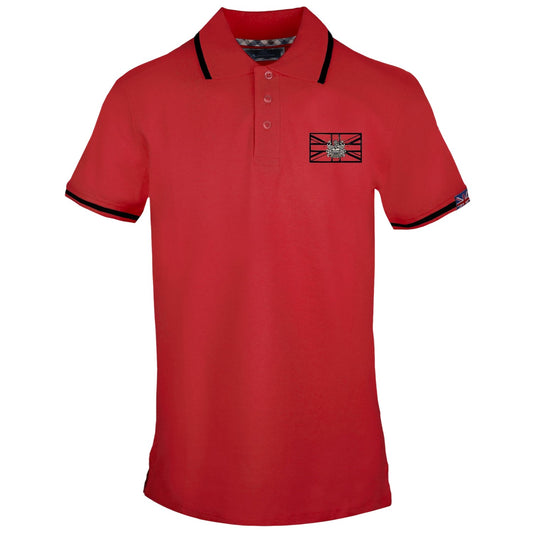 Red - Front - Aquascutum Mens Flag Polo Shirt