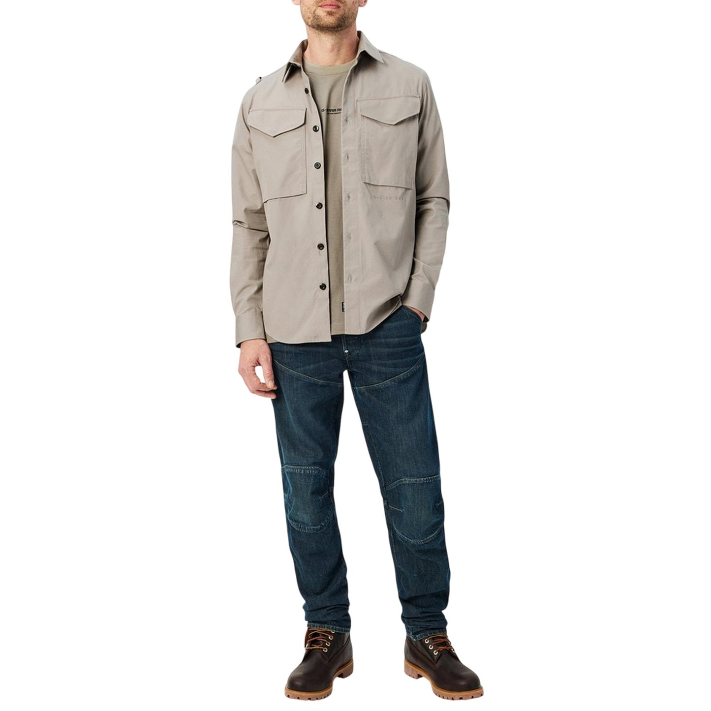 Elephant - Pack Shot - G-Star Mens Cargo Logo Long-Sleeved Shirt