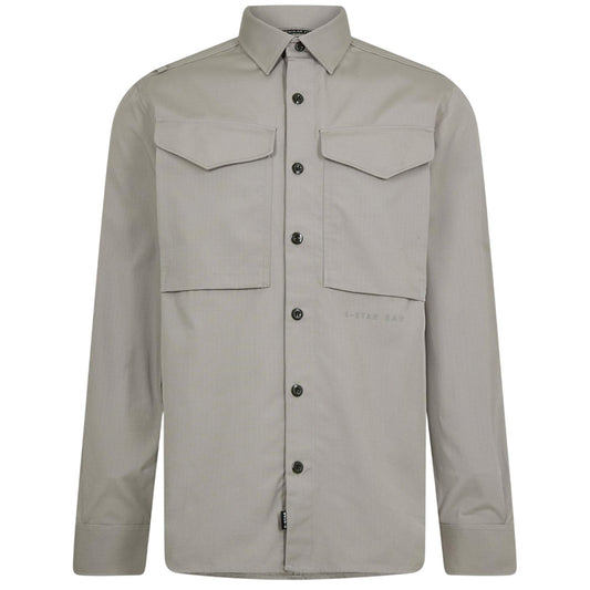 Elephant - Front - G-Star Mens Cargo Logo Long-Sleeved Shirt