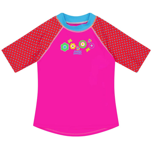 Blue - Front - Zoggs Childrens-Kids Polka Dot 3-4 Sleeve Top