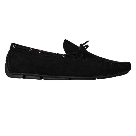 Black - Front - Where´s That From Mens Suede Loafers