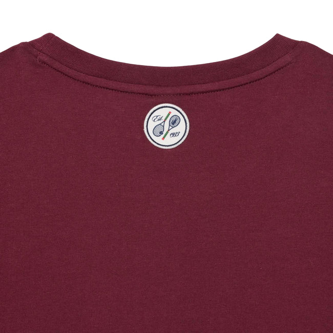 Red - Side - Lacoste Mens Roland Garro Edition Cotton Tennis T-Shirt