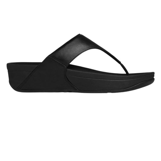 Black - Front - FitFlop Womens-Ladies Lulu Leather Platform Sandals
