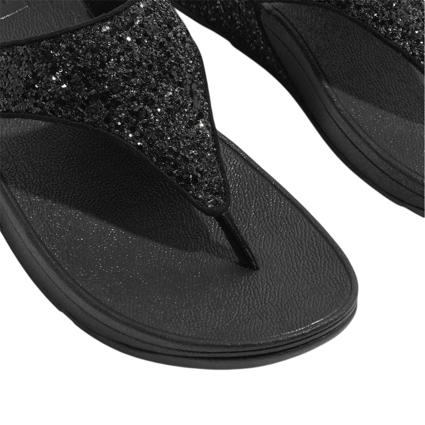 Black - Pack Shot - FitFlop Womens-Ladies Lulu Glitter Sandals
