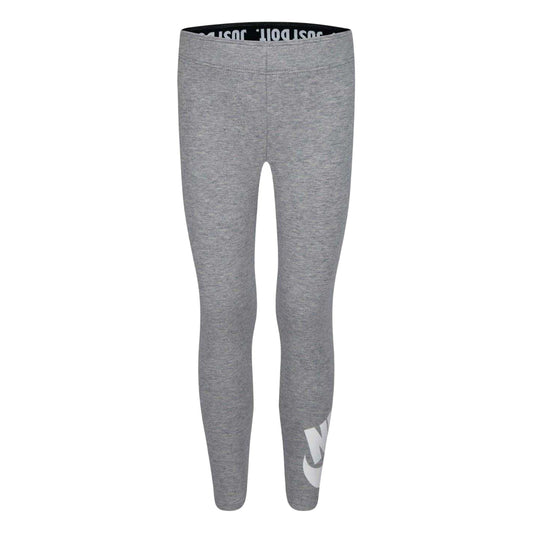 Dark Grey Heather - Front - Nike Girls Just Do It Leggings