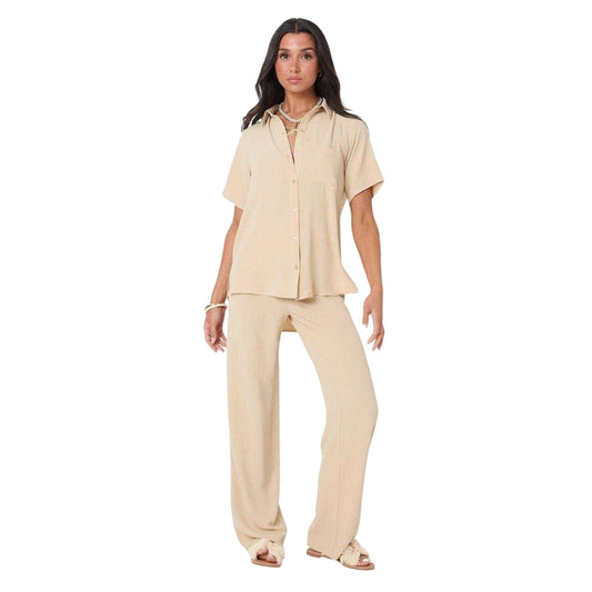 Neutral - Front - I Saw It First Womens-Ladies Crepe Wide Leg Trousers