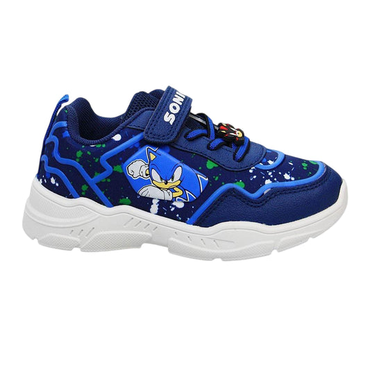 Blue - Front - Sonic The Hedgehog Childrens-Kids Sonic Low Trainers