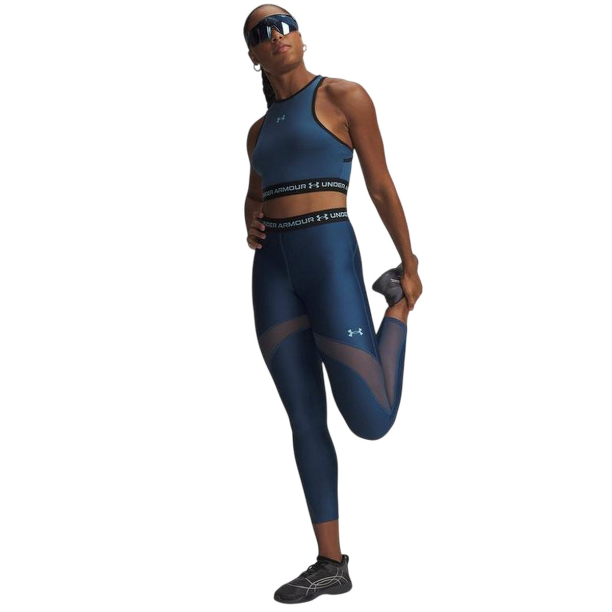 Blue-Blue Haze - Side - Under Armour Womens-Ladies Leggings