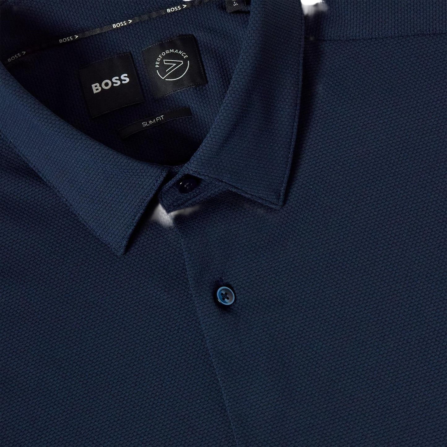 Dark Blue - Side - Boss Mens Oxford Point Collar Long-Sleeved Shirt
