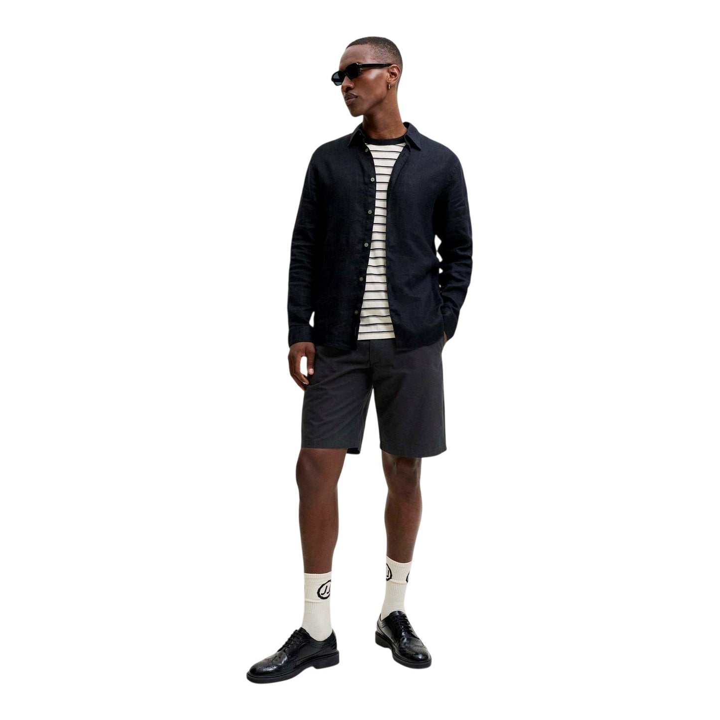 Black - Lifestyle - Off White Mens Plain Chino Shorts