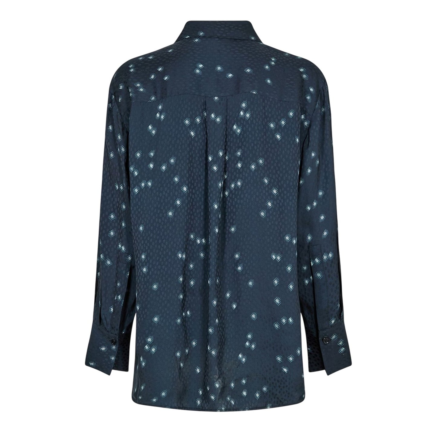 Navy - Back - Boss Womens-Ladies Speckle Regular Blouse