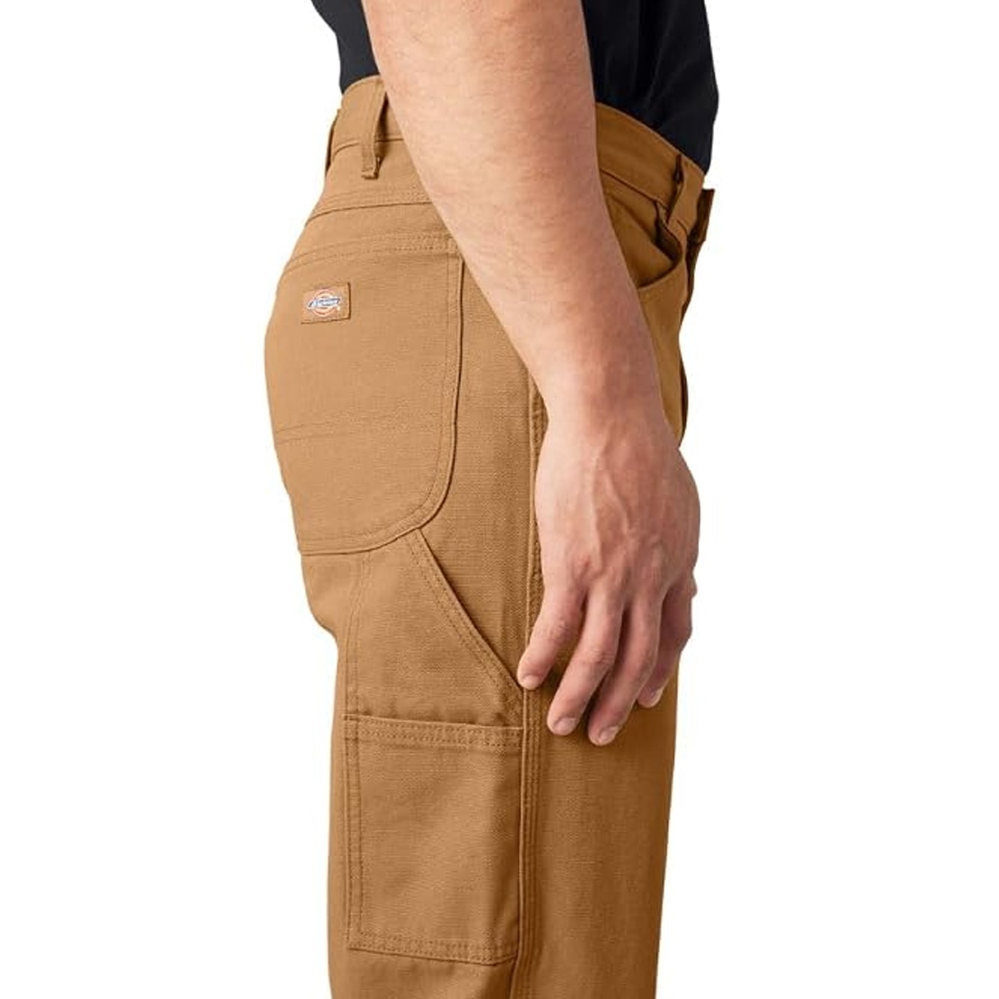 Black - Side - Firetrap Mens Carpenter Straight Leg Trousers