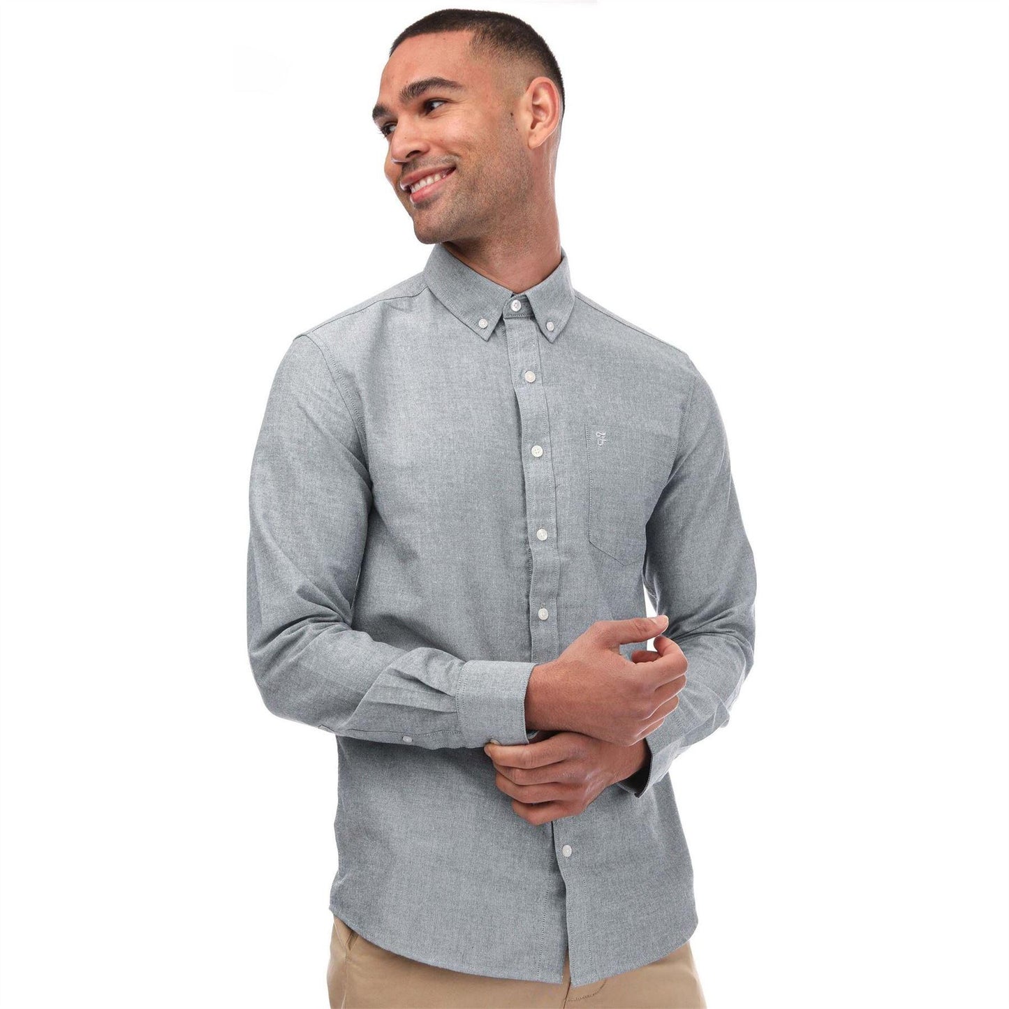 Navy - Lifestyle - Farah Mens Drayton Long-Sleeved Shirt