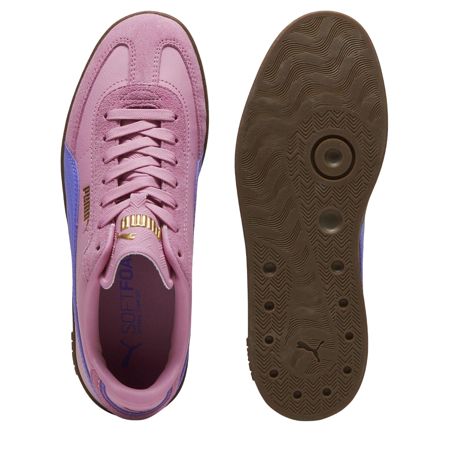 Mauve - Lifestyle - Puma Womens-Ladies Club II Era Wide Strap Flat Trainers